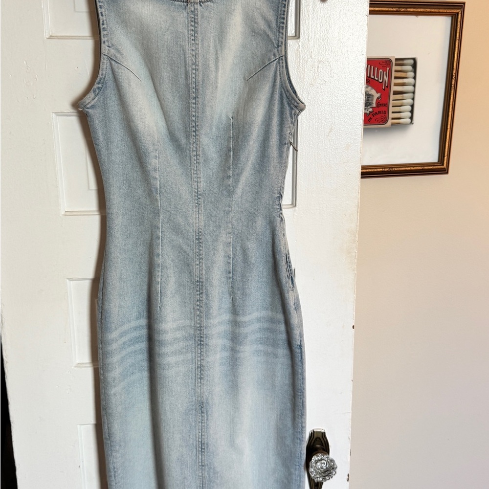 DL1961 Light Blue Denim Midi Dress